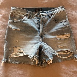 Abercrombie & Fitch 4” High Rise Jean Shorts - never worn